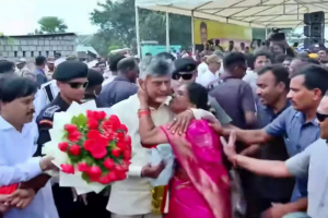 Viral Moment: Chief Minister Naidu Faces Overzealous Supporter in Anakapalli
